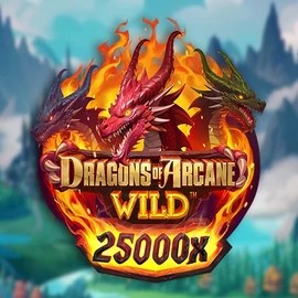 Dragons of Arcane Wild slot logo by Foxium at MrPacho Casino