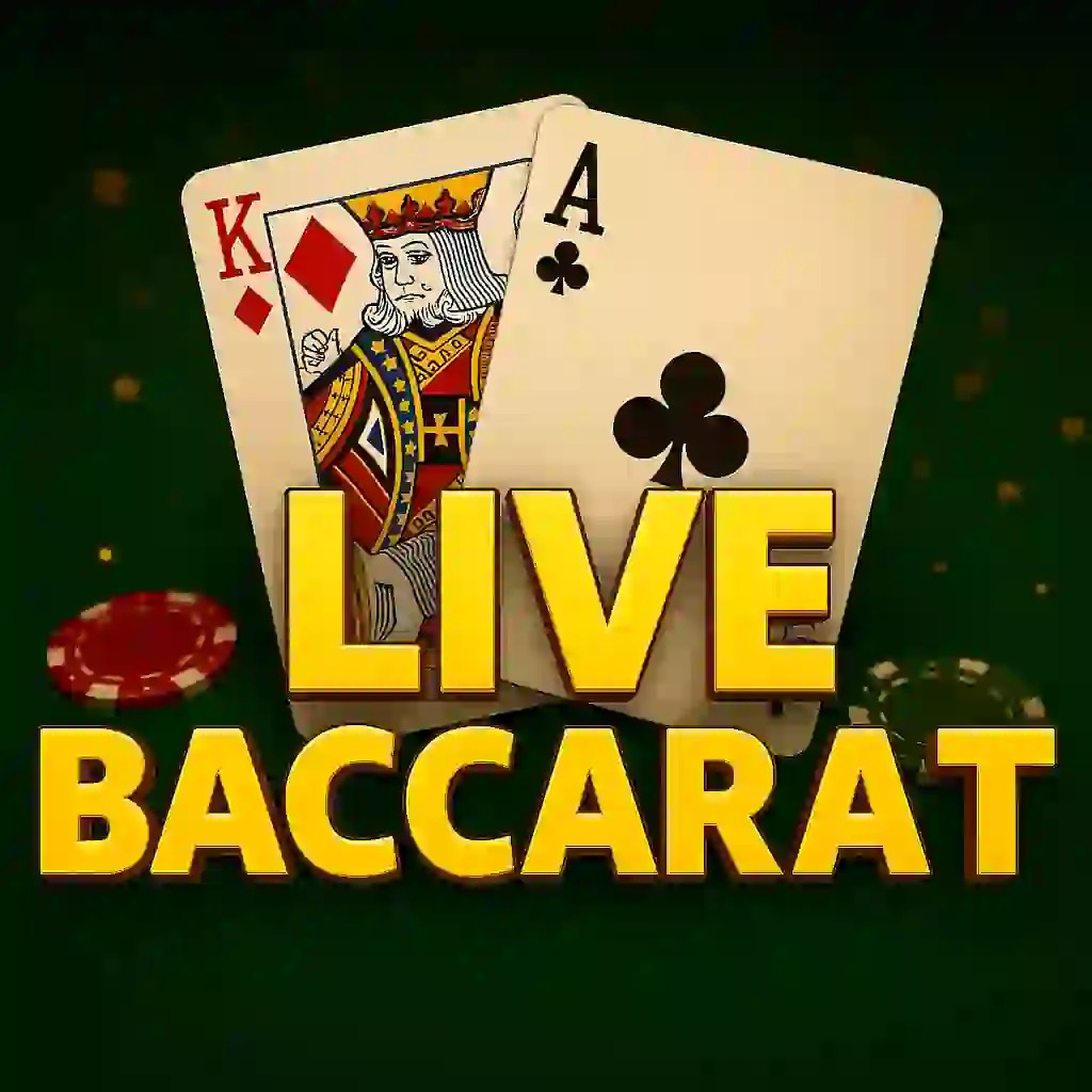 Live Baccarat logo by Evolution at MrPacho Casino