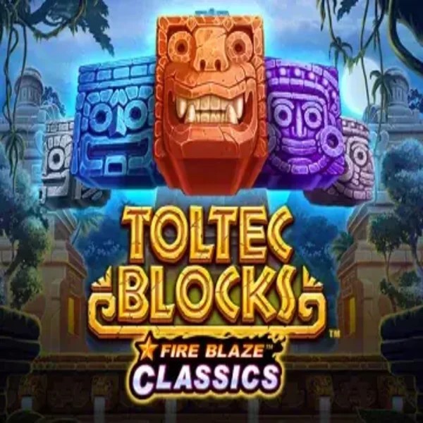 Official Slots logo: Fire Blaze: Toltec Blocks by Rarestone Gaming at MrPacho Casino